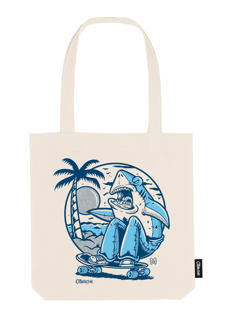 Tote Bag Palm Beach Shark - Natural